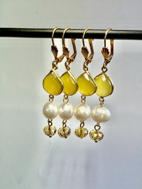 Pineapple Quartz earrings