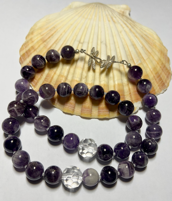 Amethyst and Crystal Necklace