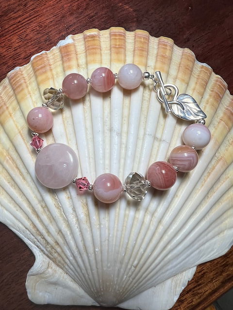 Rose Quartz Coin Bracelet